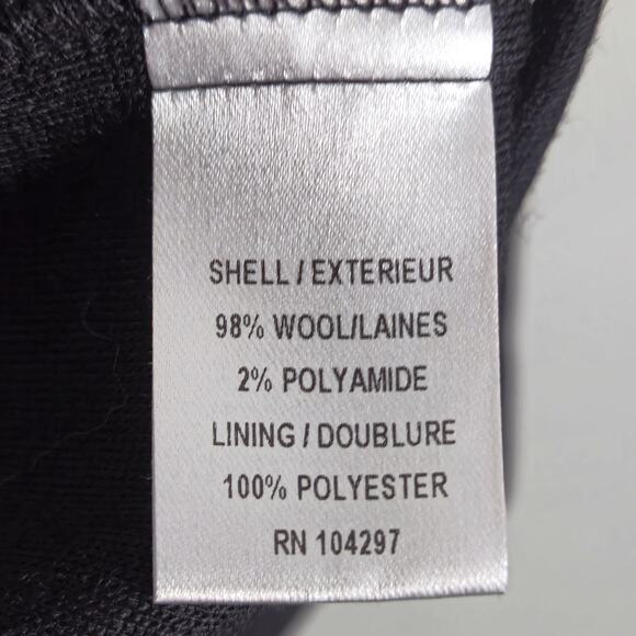 Milly Wool Dress Black Sleeveless Wool Size L Elegant Minimalism - Picture 9 of 10